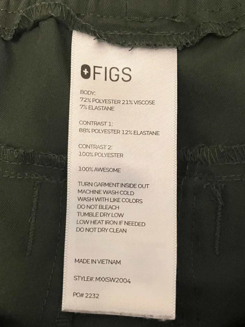 FIGS Tansen Jogger Pants Mens M Green Medical Scrub Tapered Drawstring MXXSW2004